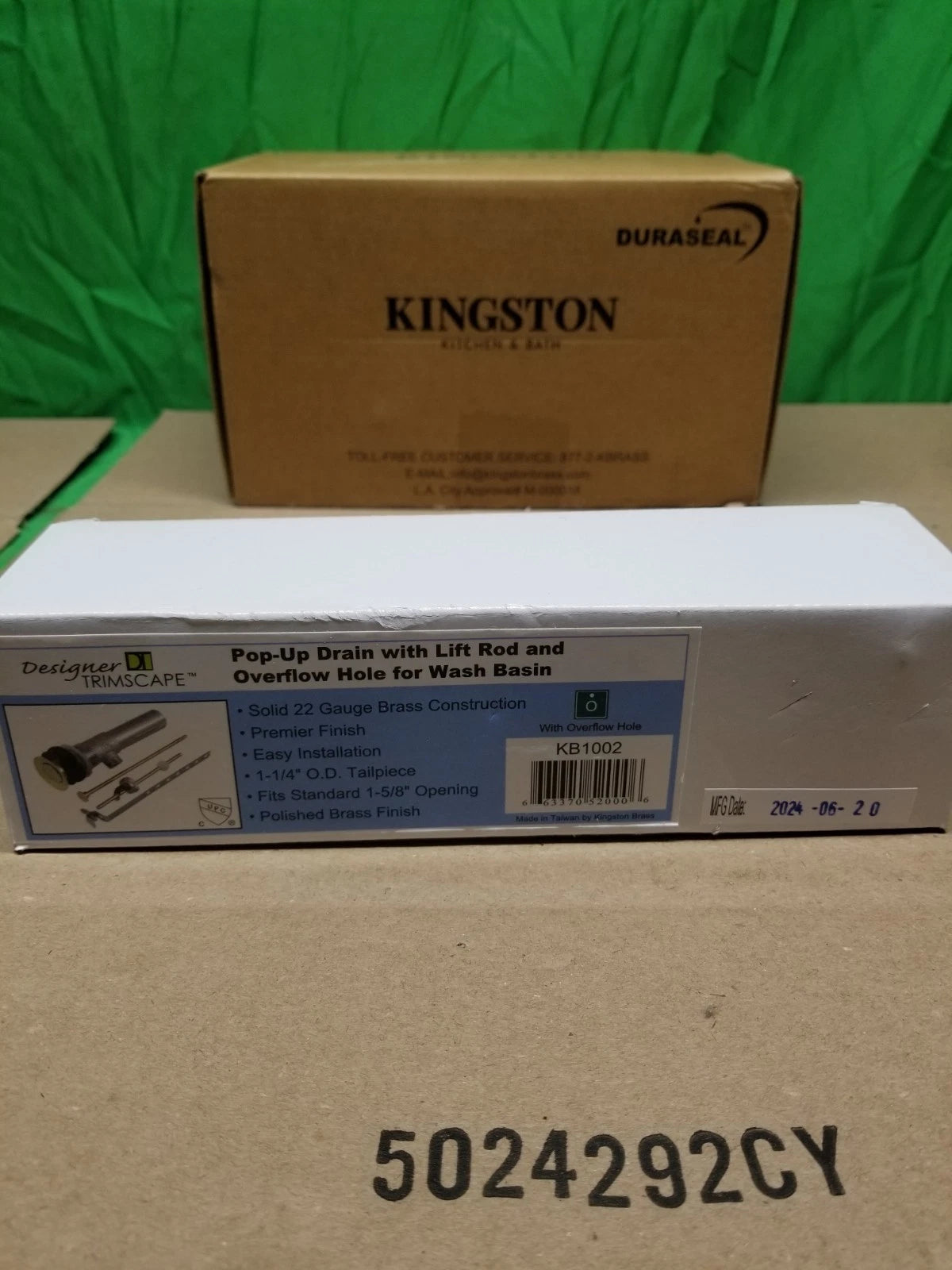 Kingston Brass KBH6228LC Alternative Handles Includes Popup Drain New Open Box