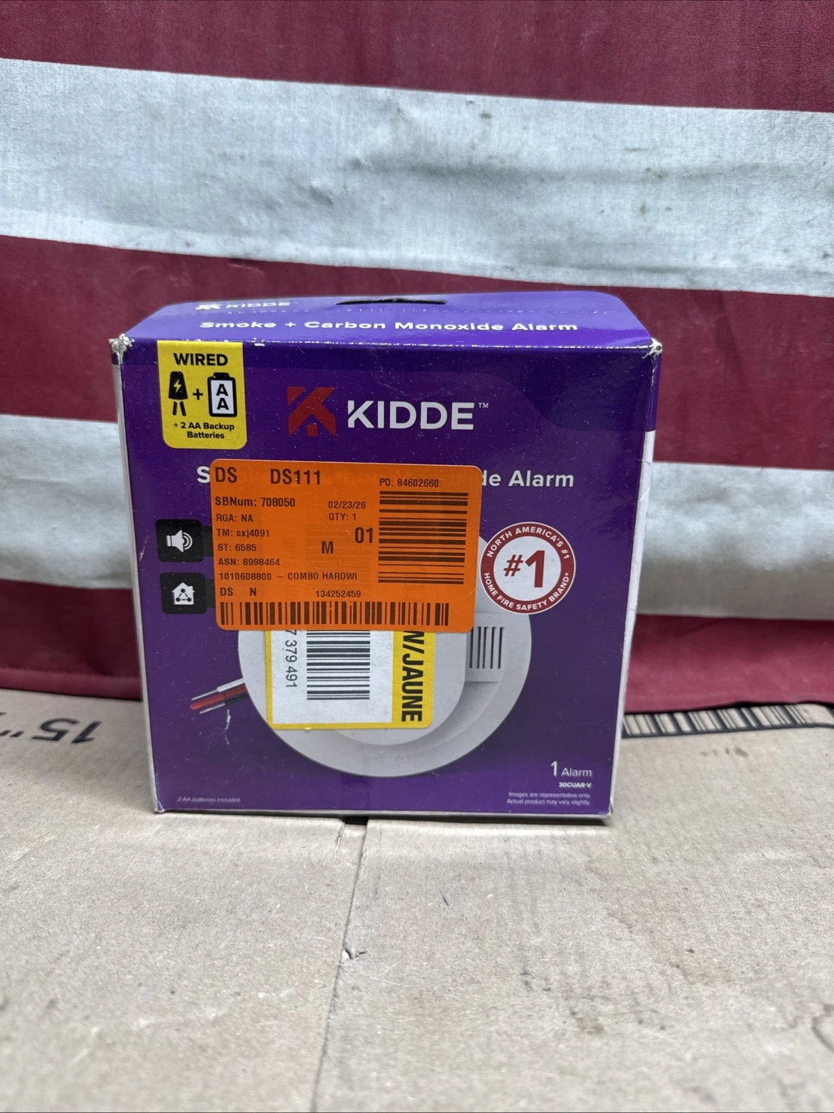Kidde 30CUAR-V Smoke Carbon Monoxide Alarm Hardwired AA Backup New Open Box