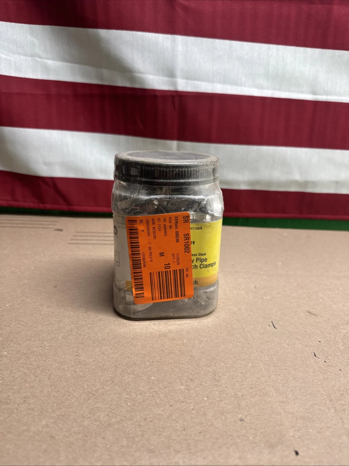 (100 Pack) Apollo 1 in. Stainless Steel Poly Pipe Pinch Clamp Jar