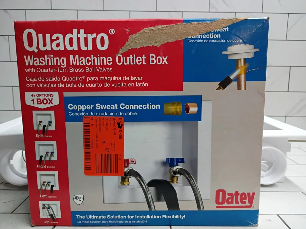 (2 Pack) Oatey 38529 Washing Machine Center Drain Outlet Box With Swt Valves OB