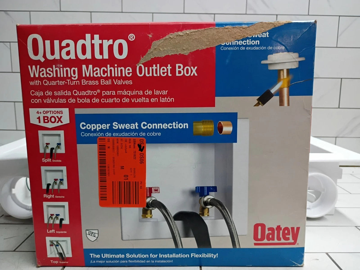 (2 Pack) Oatey 38529 Washing Machine Center Drain Outlet Box With Swt Valves OB