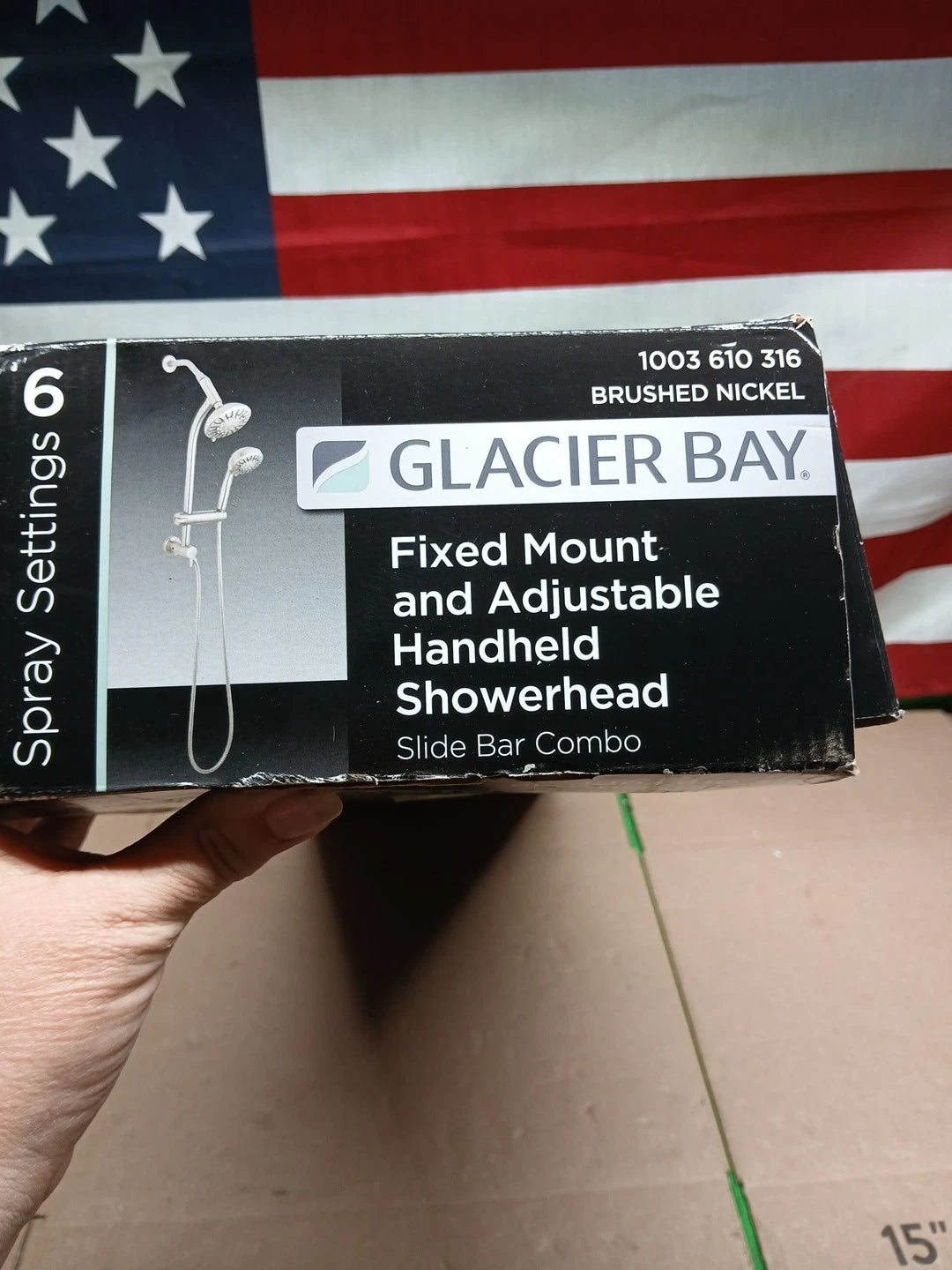 Glacier Bay Hand Shower Brushed Nickel 6-Spray