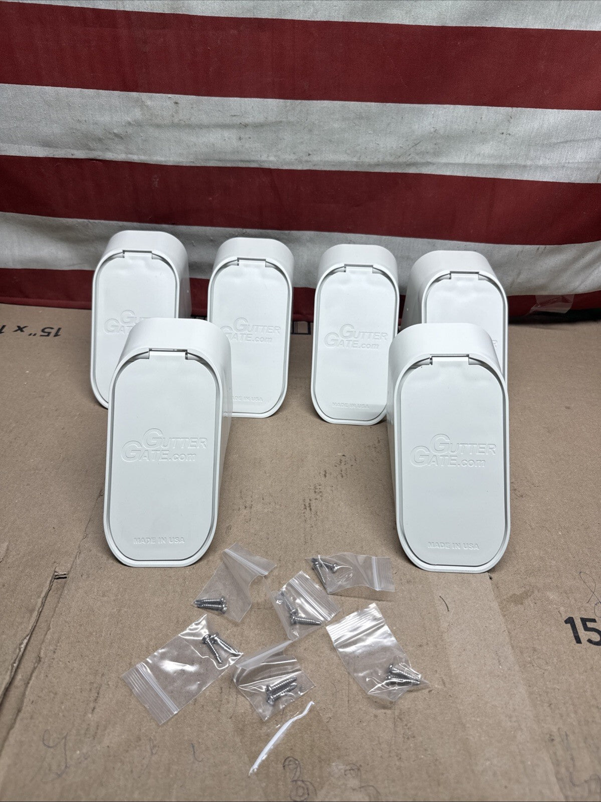 Lot Of 6 Type B 3 in. x 4 in. White Plastic Downspout Extension