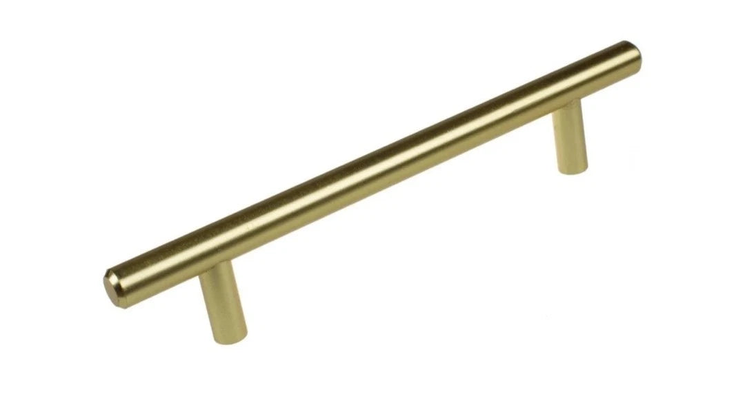 30 Pck GLIDERITE 5 in. C-to-C Satin Gold Solid Handle Bar Cabinet Drawer New