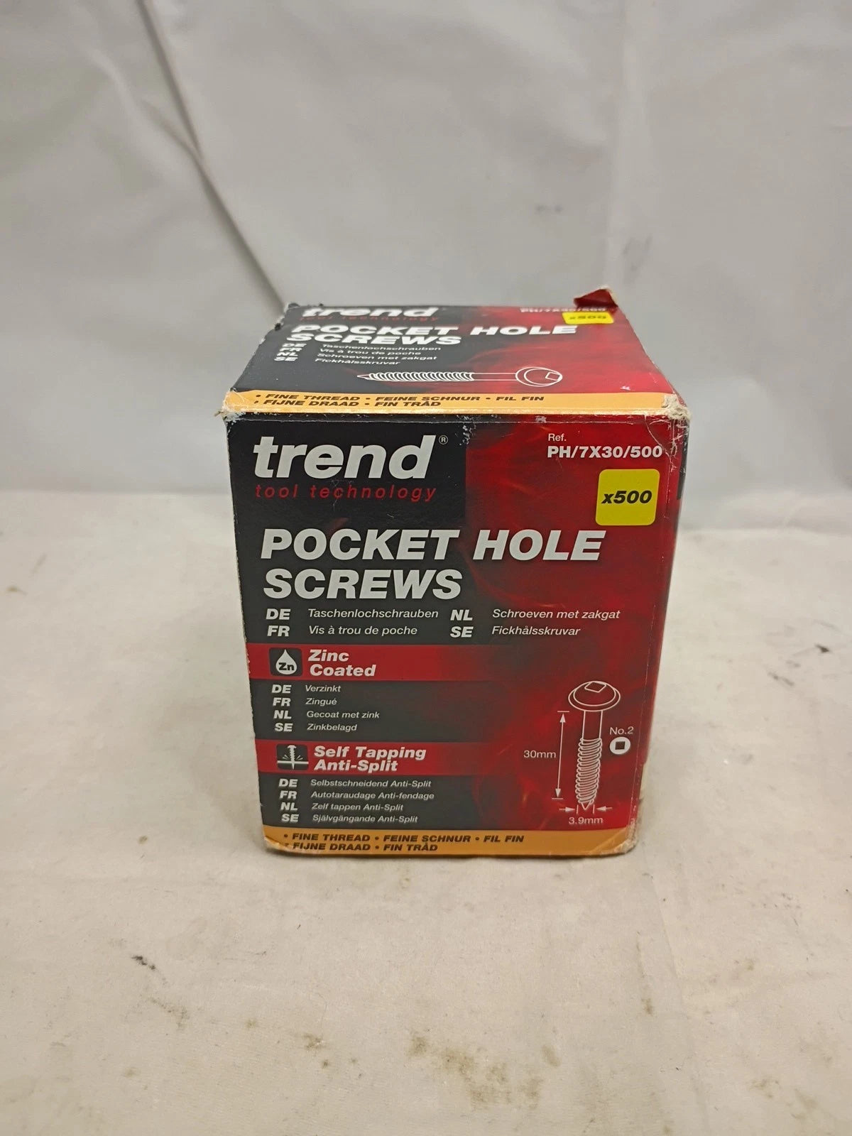 1-1/4" Pocket Hole Screws 500-Pack Fine Thread for Hardwoods Square Drive Ob