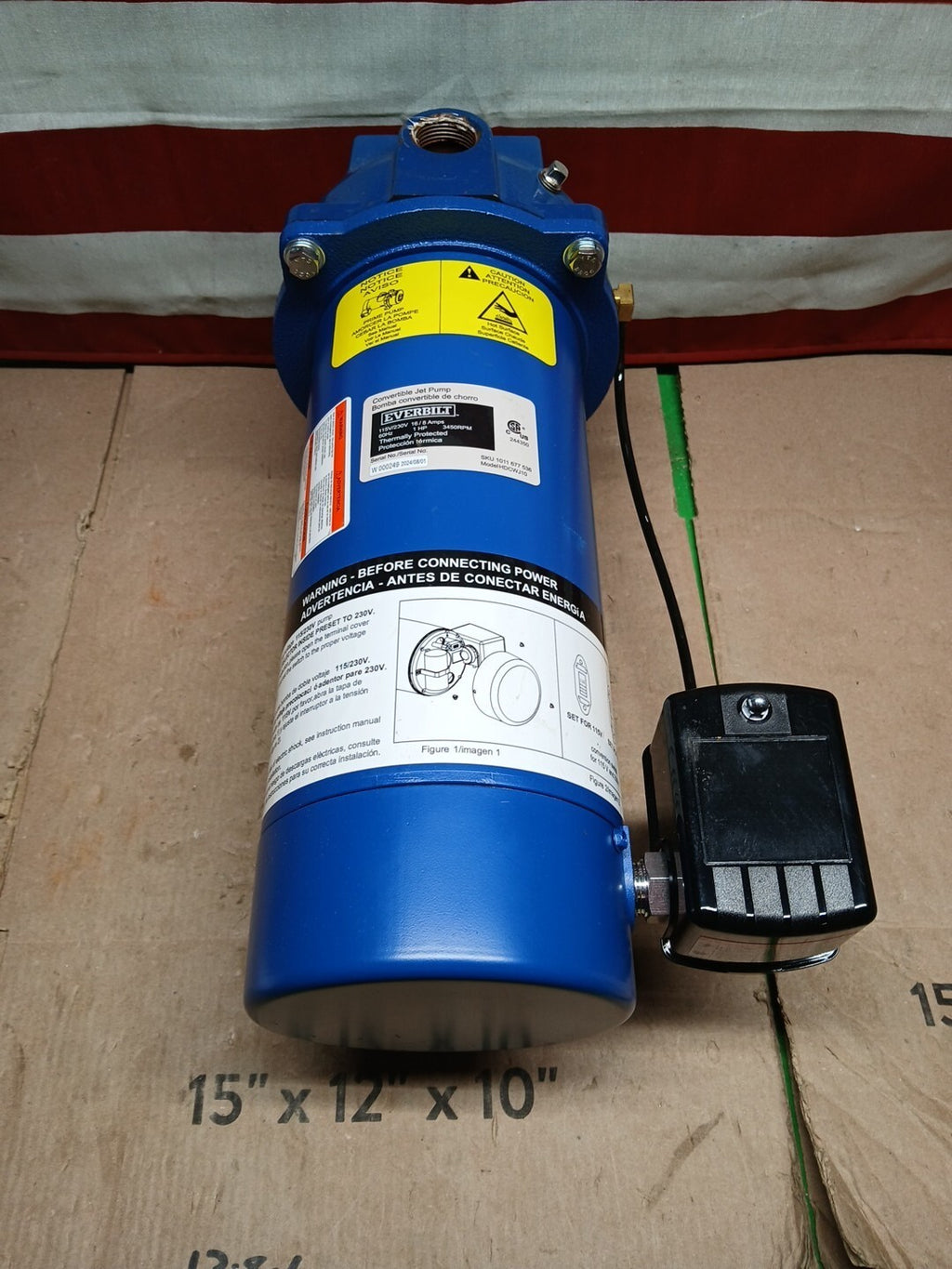 Everbilt 1 HP Professional Convertible Jet Pump. Read Description*PARTS ONLY*