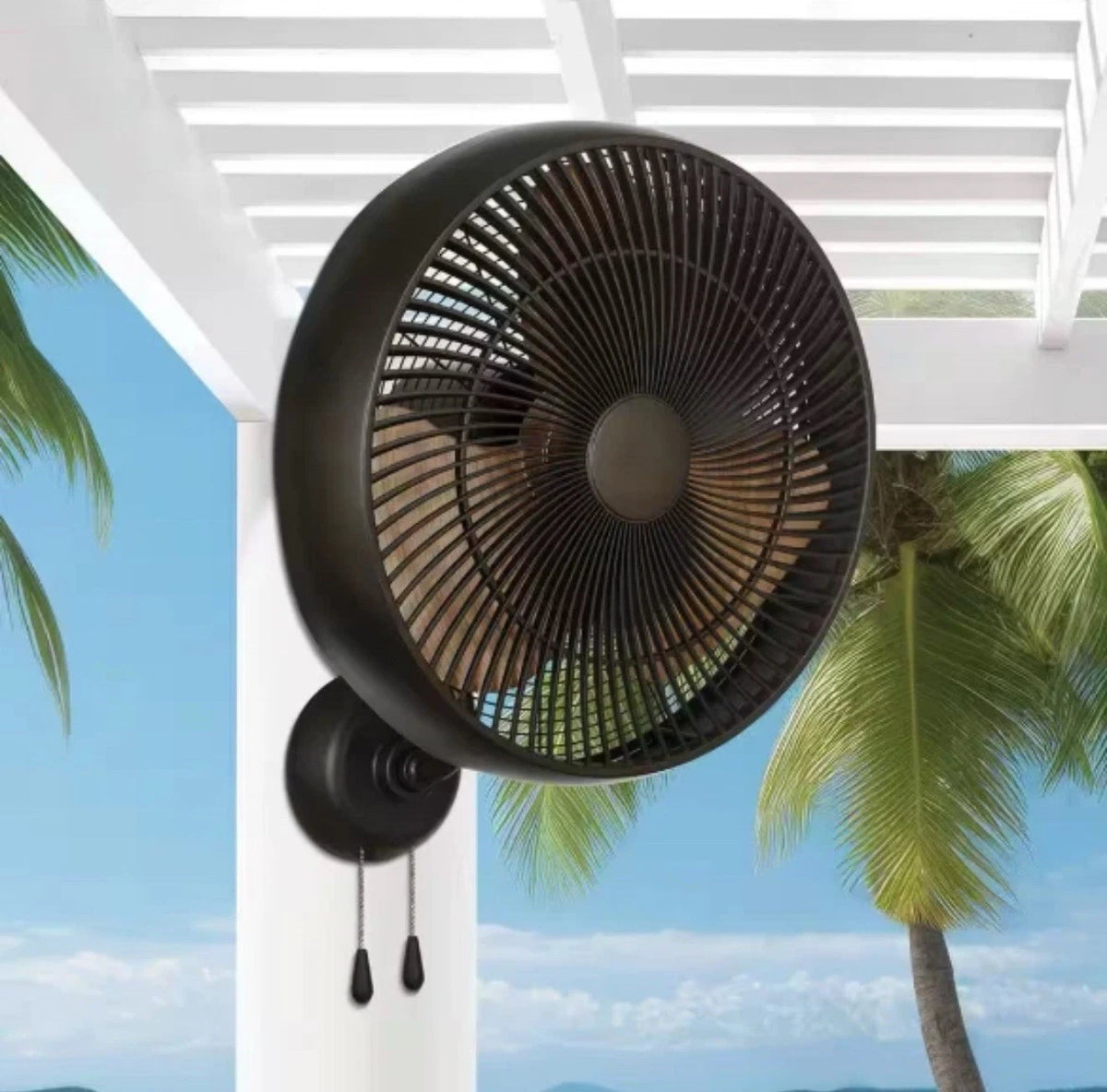 Hampton Bay 18 in. 3 Speed Oscillating High Velocity Flat Bronze Wall Mount Fan