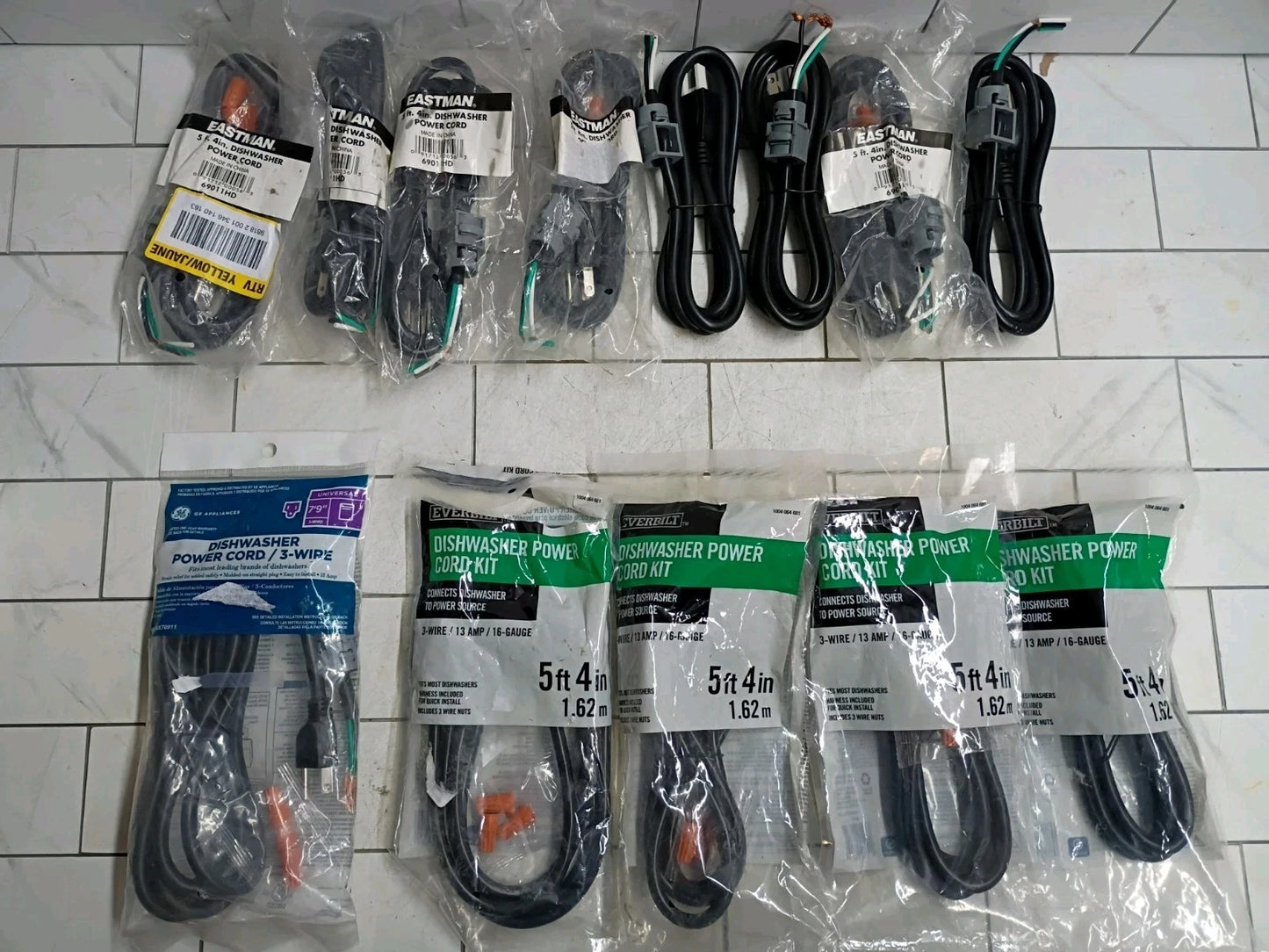 13pk 5 ft 4 Inches Dishwasher Power Cord 3-Wire /13 Amp/16 GA. Open Box, Read