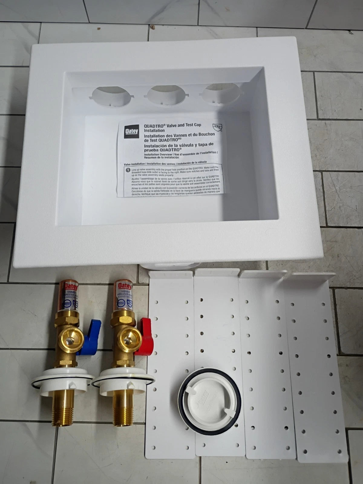 Sweat Connection Washing Machine Outlet Box Water Hammer Arresters 1/4" Turn. OB