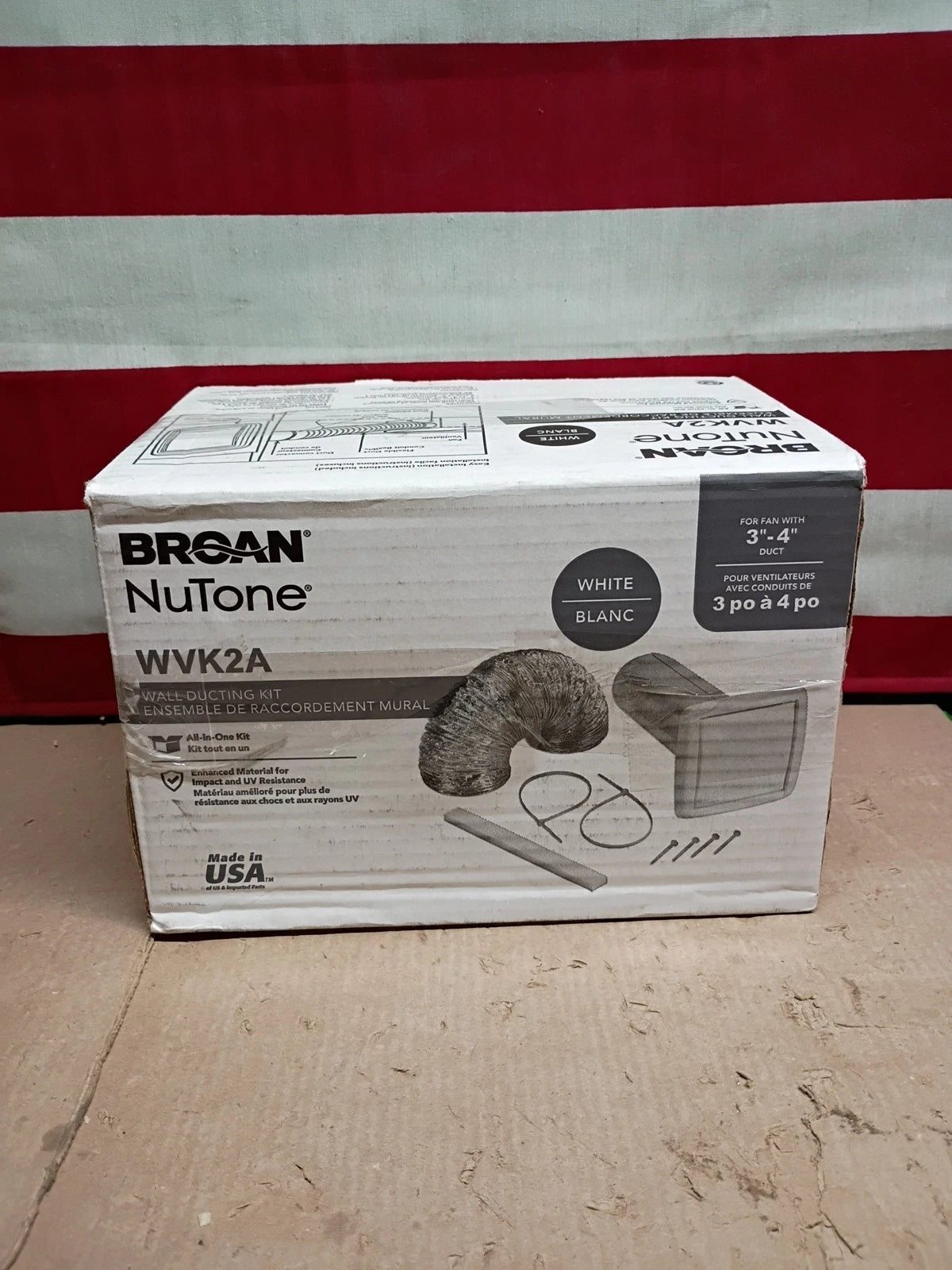 Broan-NuTone WVK2A Flexible Wall Ducting Kit for Ventilation Fans Exhaust Fans.|