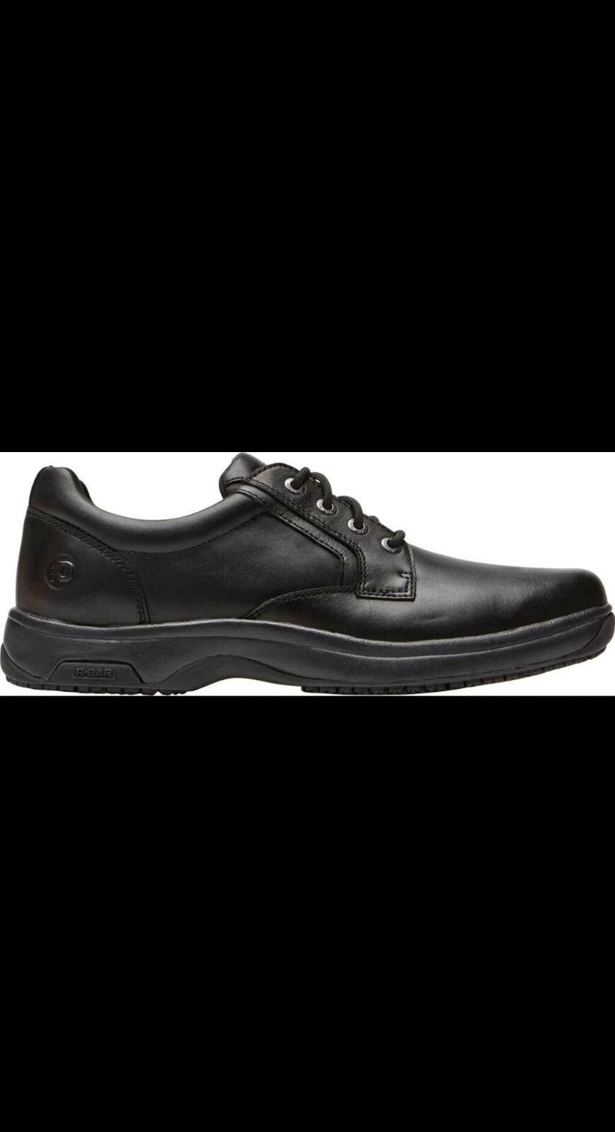 DUNHAM Men's Waterproof Slip & Oil Resistant Black Leather Service Manager Shoes