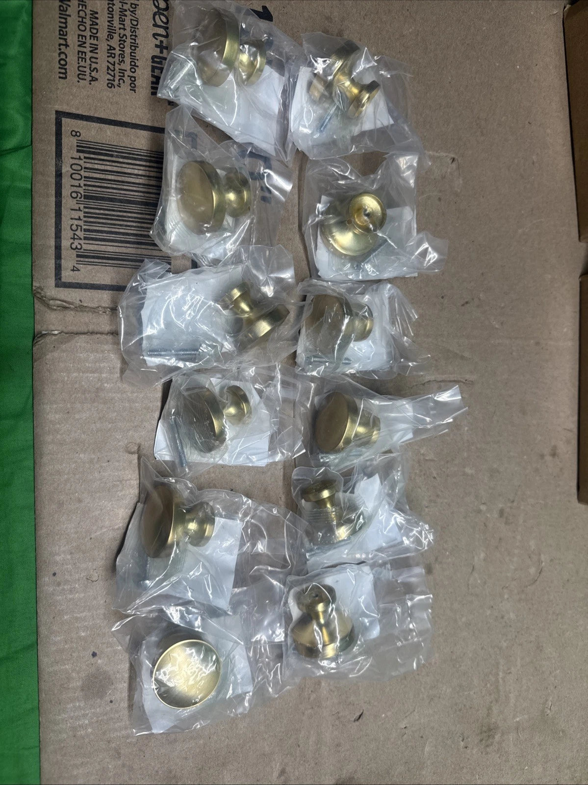 12PK Phoebe 1-1/3 in. (34 mm) Modern Gold Round Cabinet Knob, Liberty Hardware
