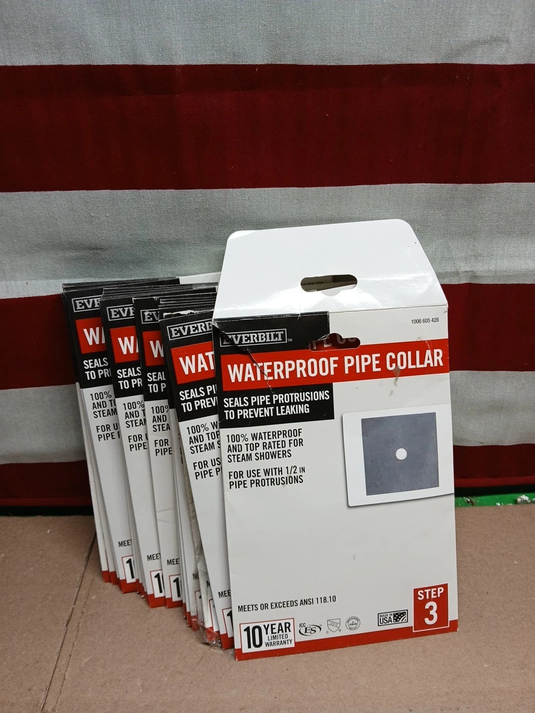 Lot Of 20 Everbilt Watershield Shower System Waterproof Pipe Collar 11 Collars