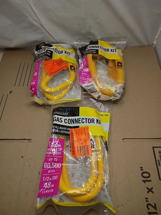 3pck 1014 249 760 Everbilt 1/2 in FIP x 1/2 in MIP x 48 in Gas Connector (1/2" )