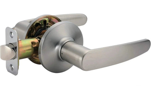 Straight Door Lever, Passage, Satin Nickel, 1-Pack