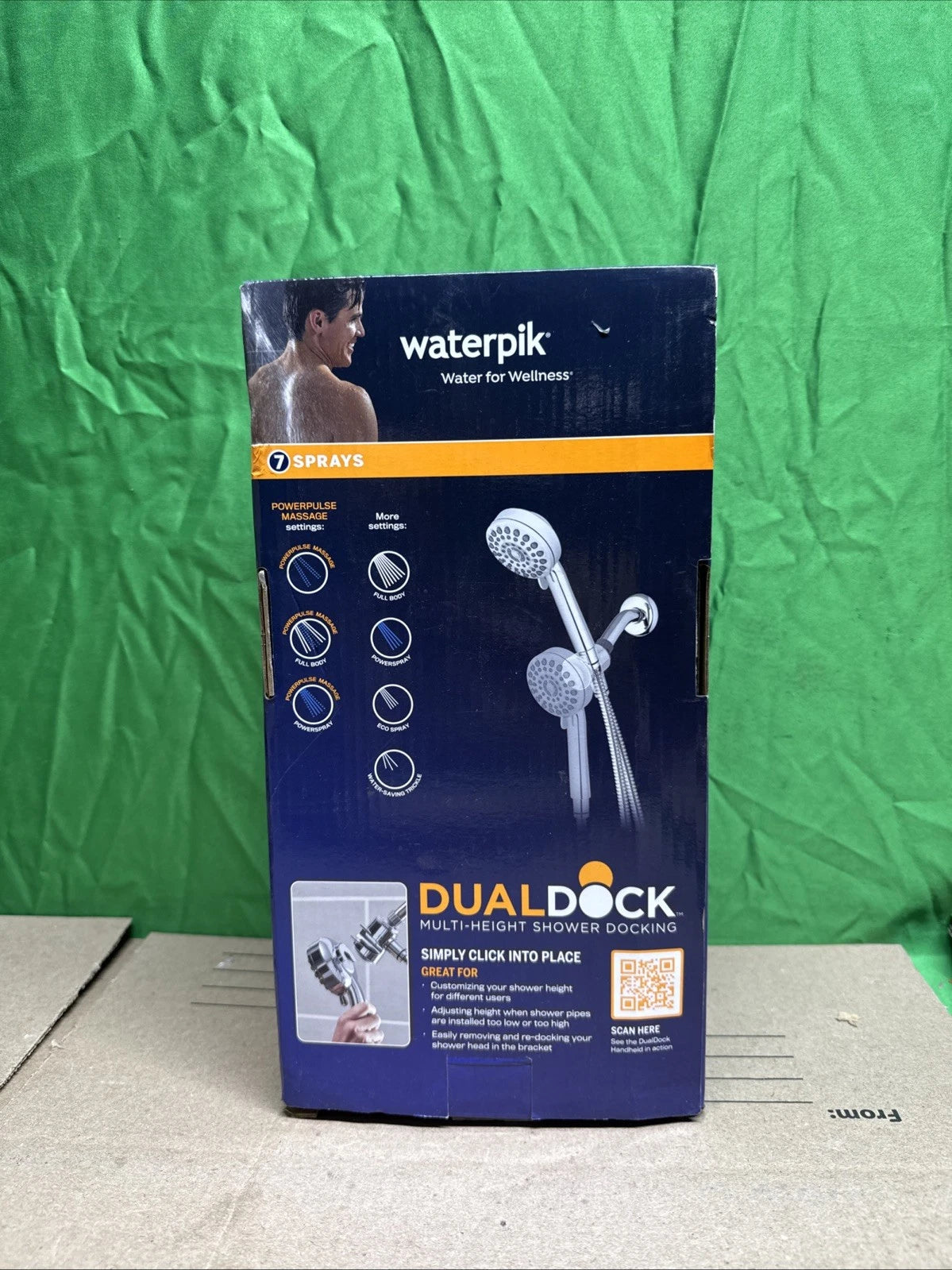 NOB Dualdock Multi-height 7spray wallmount handheld showerhead.