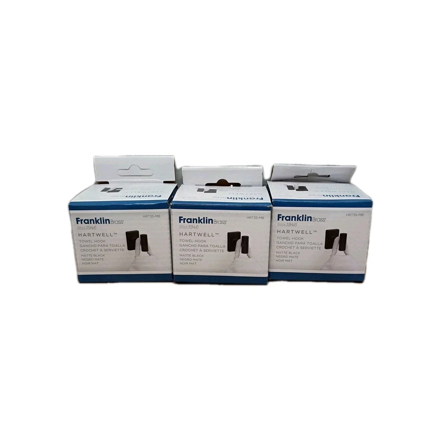 3 Pack Franklin Brass Hartwell Towel Hook matte Blake Open Box