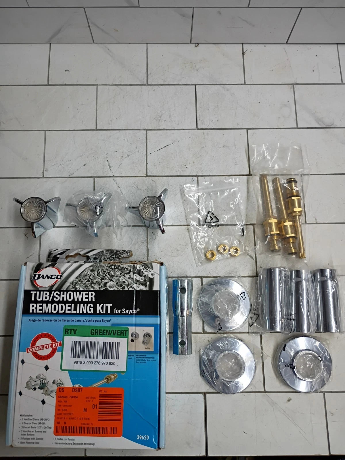 Danco 39620 Tub & Shower Trim Kit for Sayco Faucets 3-Handle Chrome Open Box.
