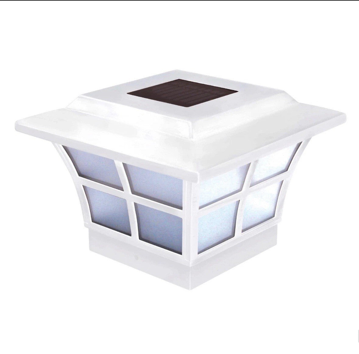 SL079W Prestige Solar Post Cap - White – High-Performance Solar Lights, fits ...