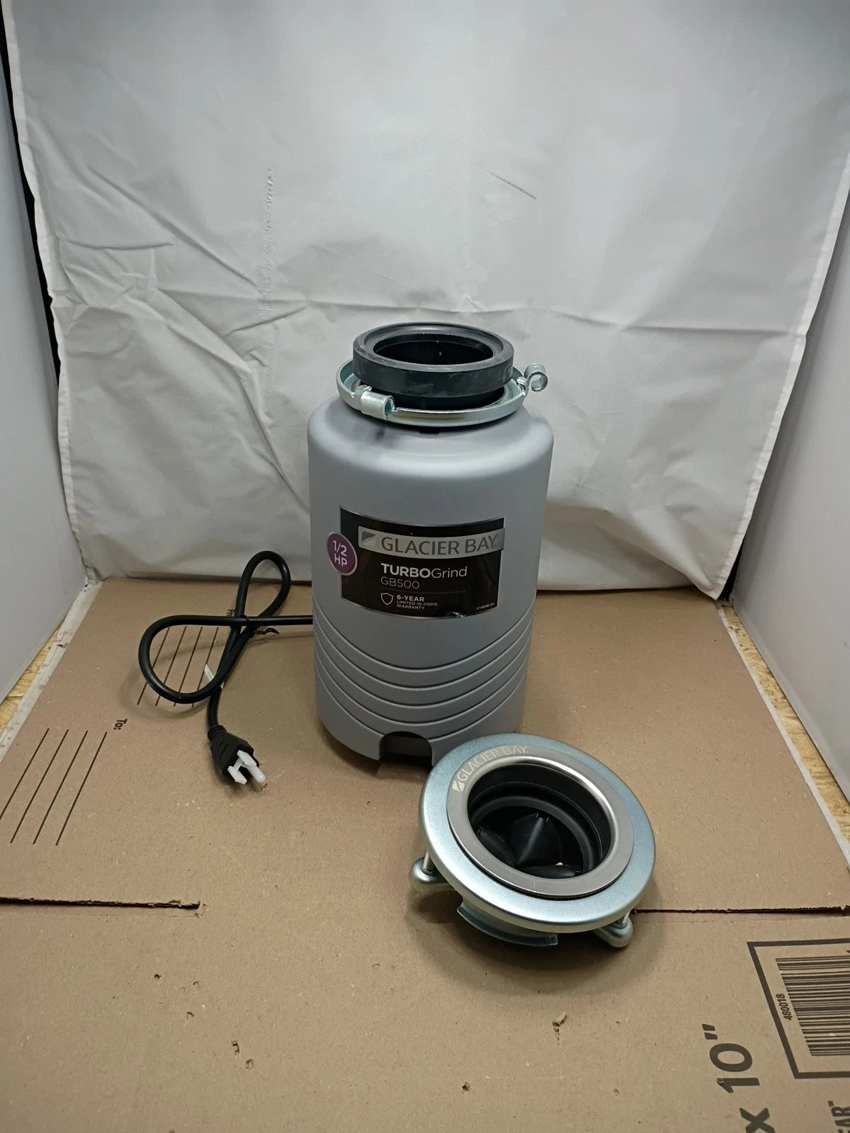 Glacier Bay GB500 Turbo Grind 1/2hp Garbage Disposal Continuous Feed Open Box