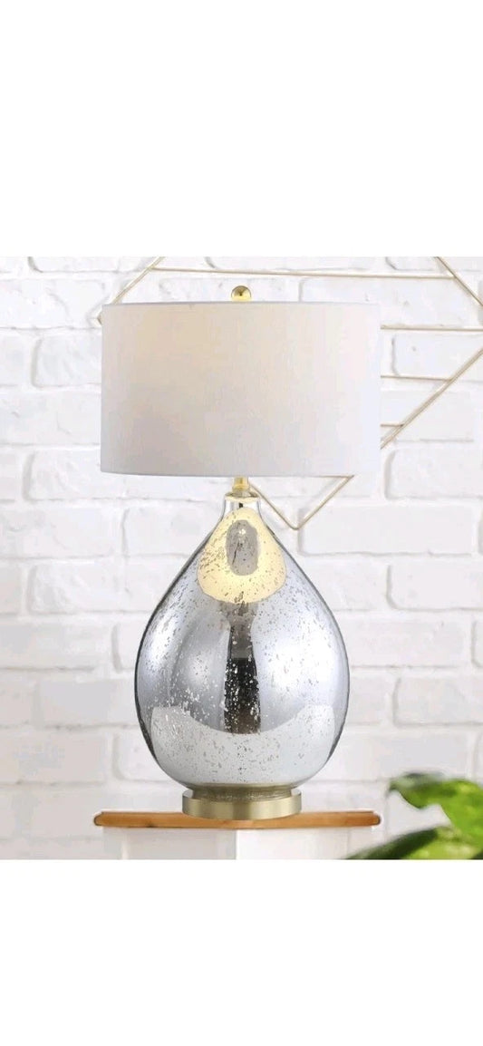 JONATHAN Y JYL1066A Sasha 30.75" Glass/Metal LED Table Lamp Glam Transitional...