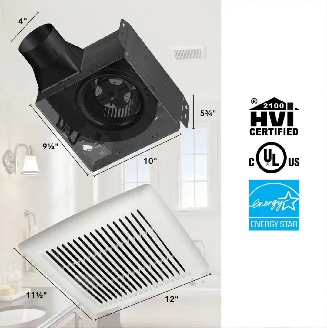Broan-NuTone Flex Series Bathroom Ceiling Exhaust Fan 80-110 CFM Energy Star