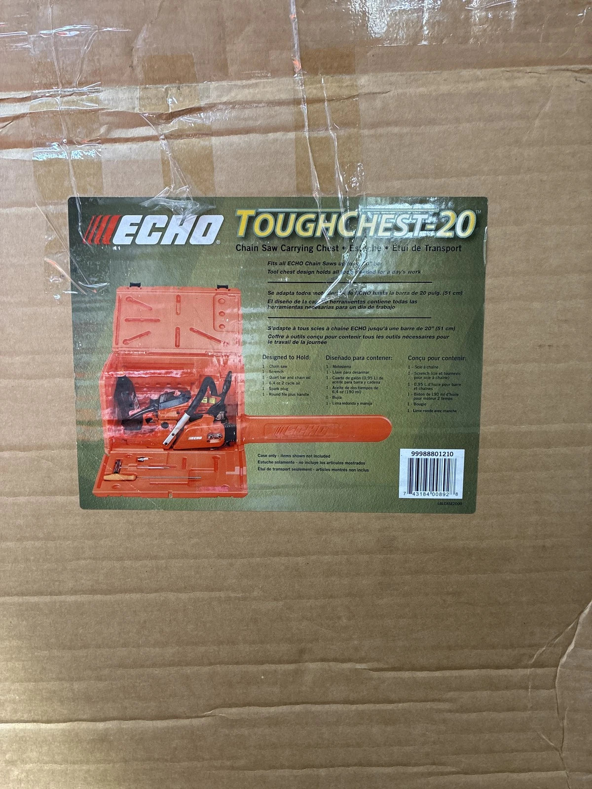 ECHO 20In Chain Saw Toughchest-20 Carry Case OPEN BOX 99988801210