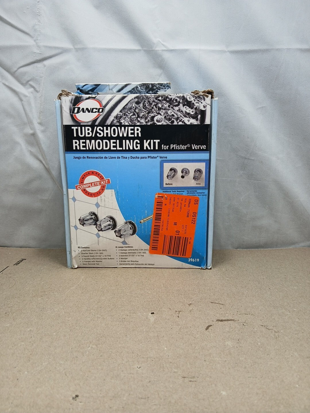 Danco 39619 Tub/Shower Remodeling Kit for Pfister Verve CHROME NEW Open Box