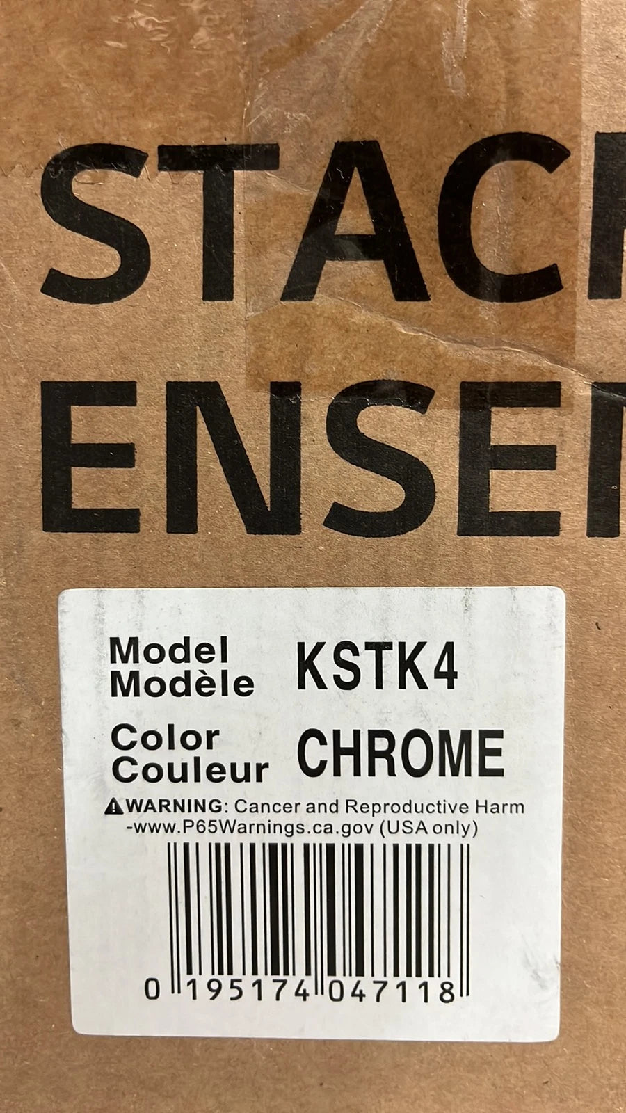 LG KSTK4 27" Washer Dryer Stack Kit Chrome