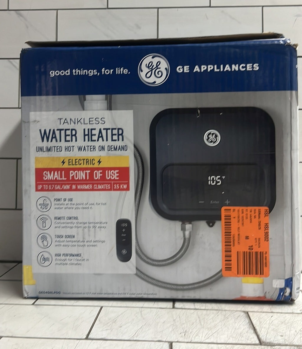 GE Tankless Water Heater 3.5 KW Point of Use, up to 0.7GPM | GE04SNLPDG Open Box