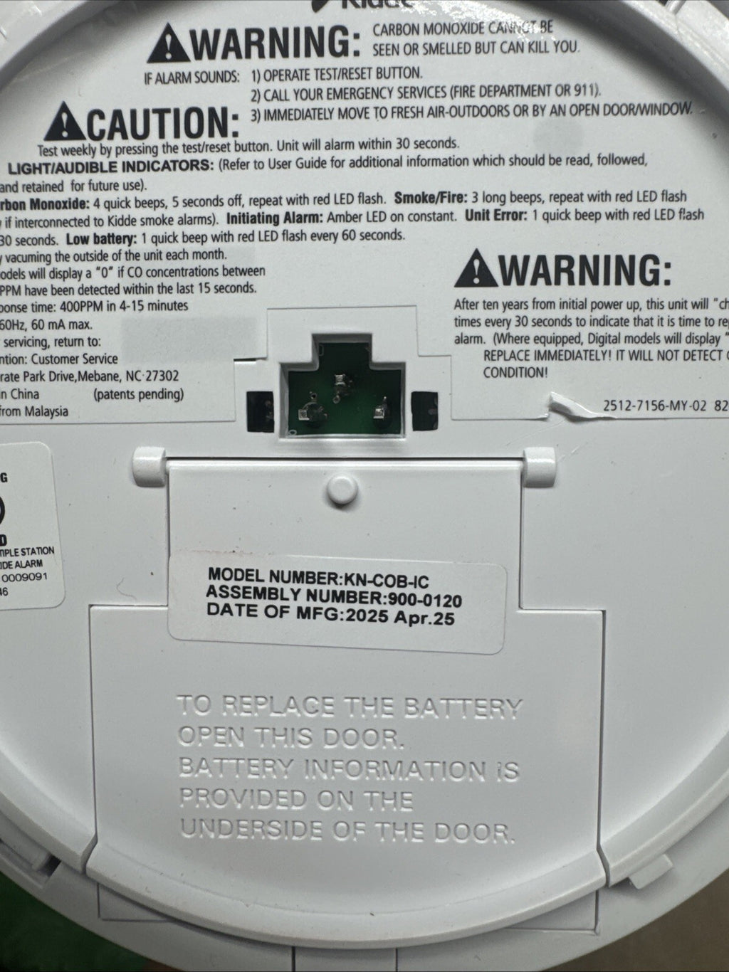 2PK KiddeFireX Hardwired Carbon Monoxide Detector w/ LED Light, Interconnectable