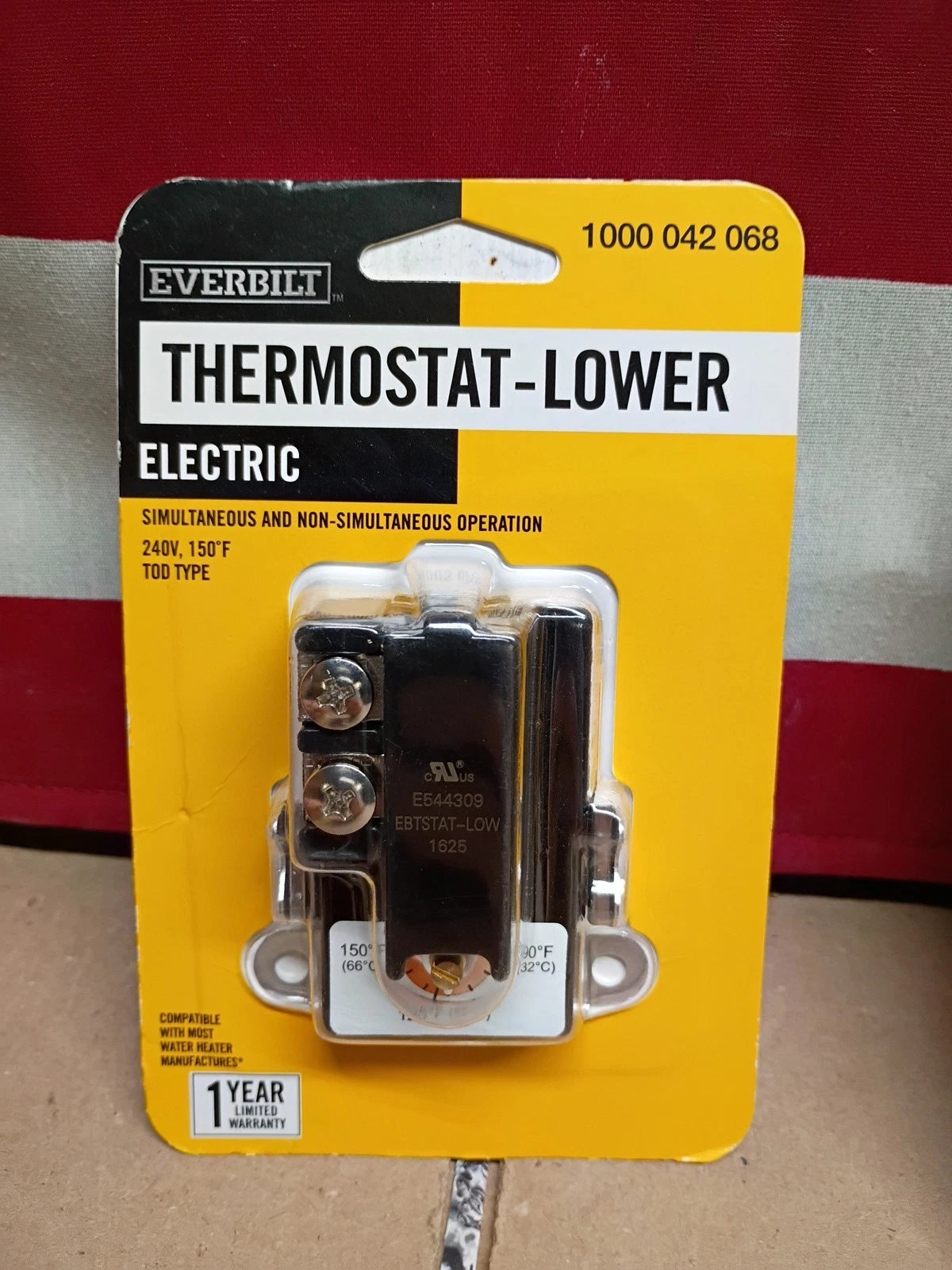 Lot of 3 Everbilt 240v T-O-D Single-Pole Lower Thermostat EBTSTAT-LOW