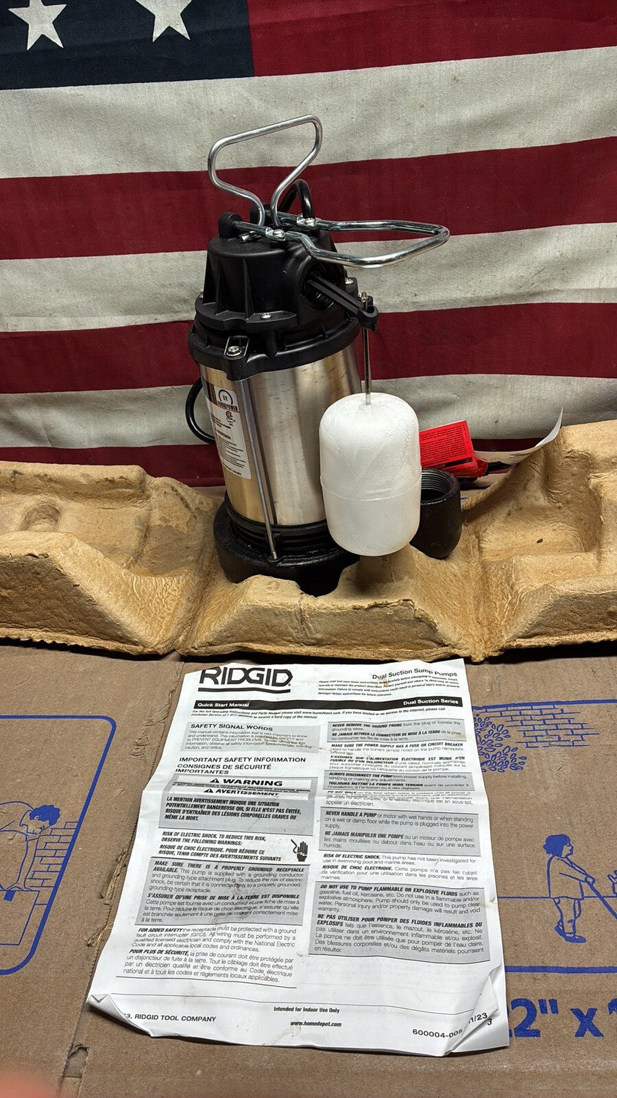 RIDGID 500RSDS 1/2 HP Stainless Steel Dual Suction Submersible Sump Pump