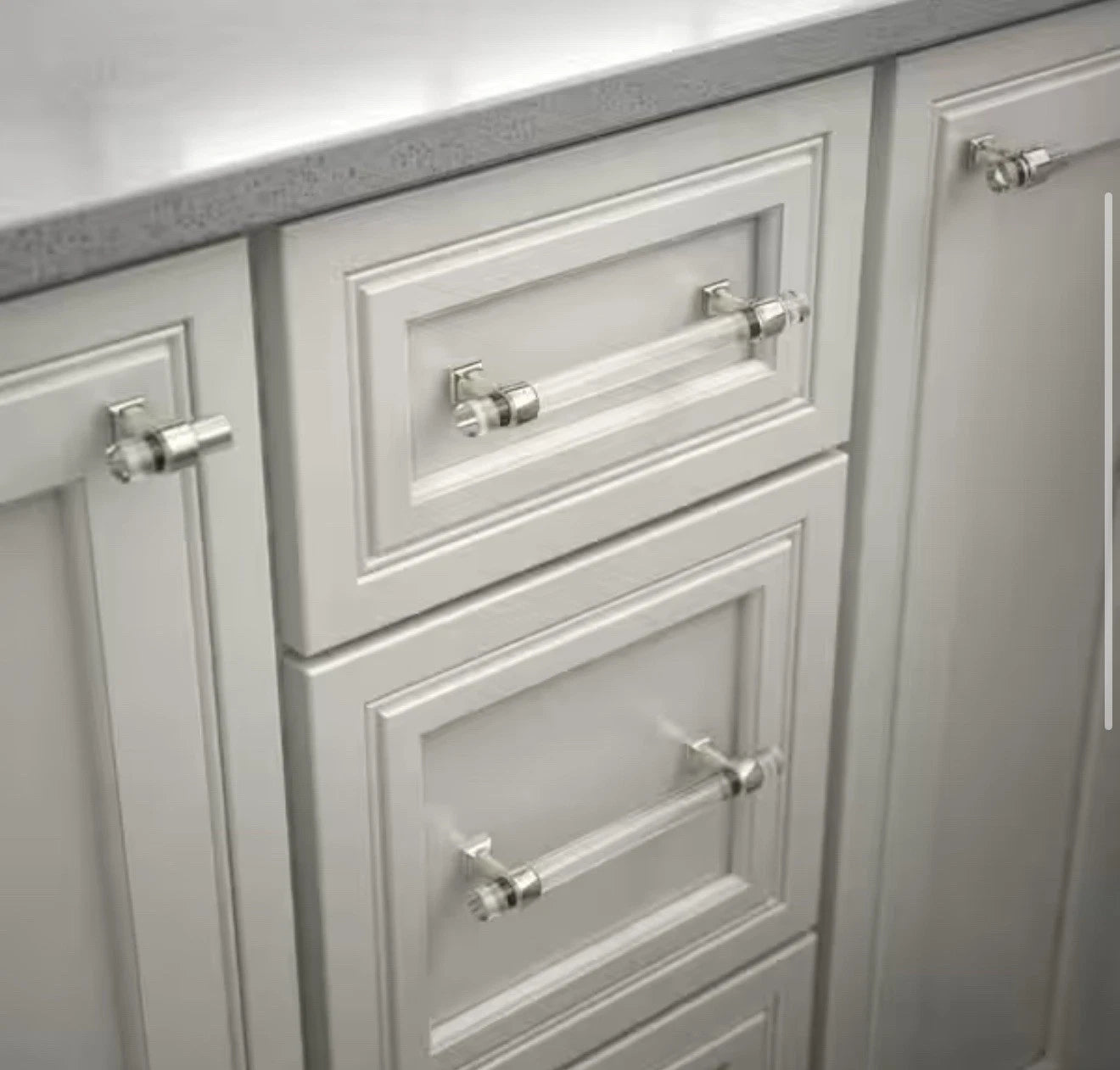 12-PACK Liberty 5-1/16 in Acrylic Polished Nickel & Clear Cabinet Drawer Pull