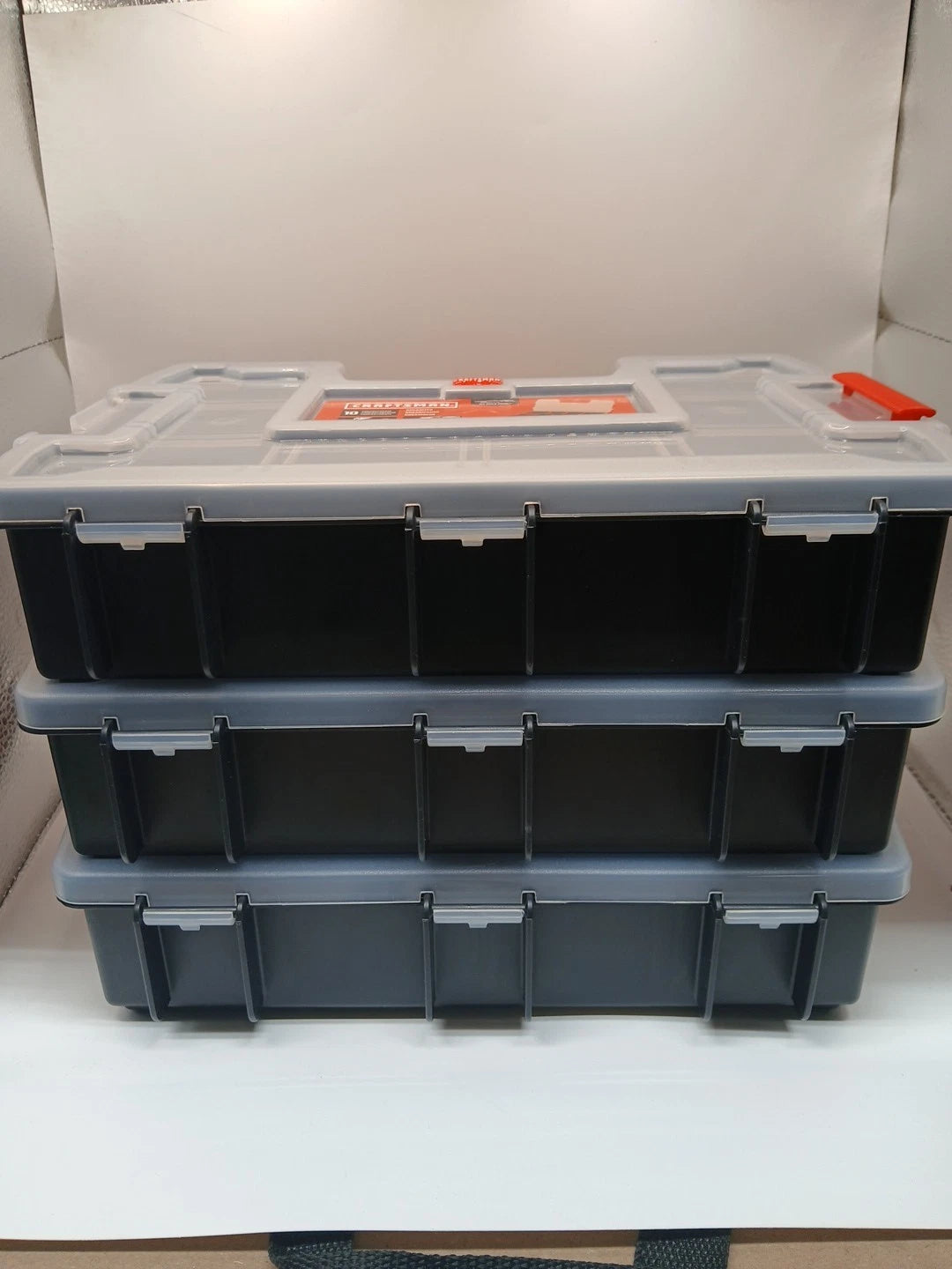 (3-Pack)CRAFTSMAN Storage Organizer, Small Parts Organizer, 10-Compartments