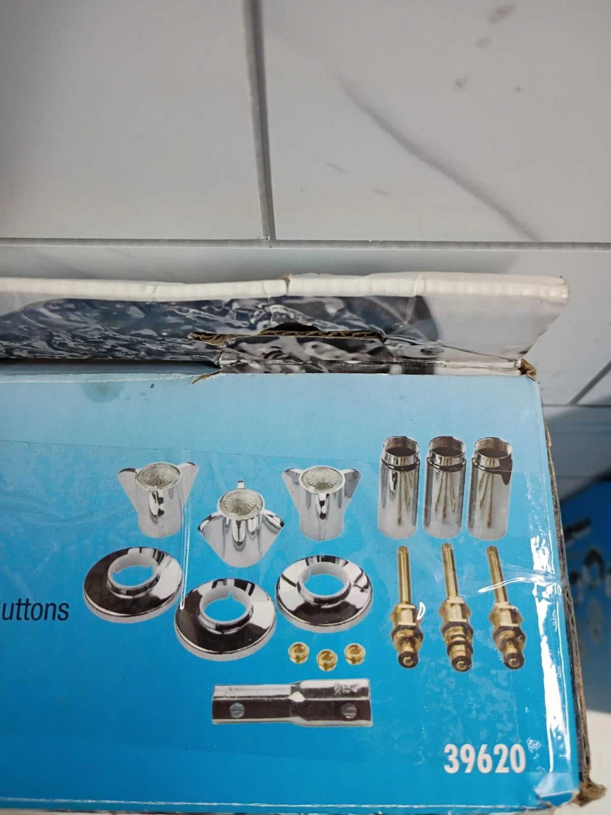 2pk Danco 39620 Tub & Shower Trim Kit for Sayco Faucets 3_Handle Chrome Open Box