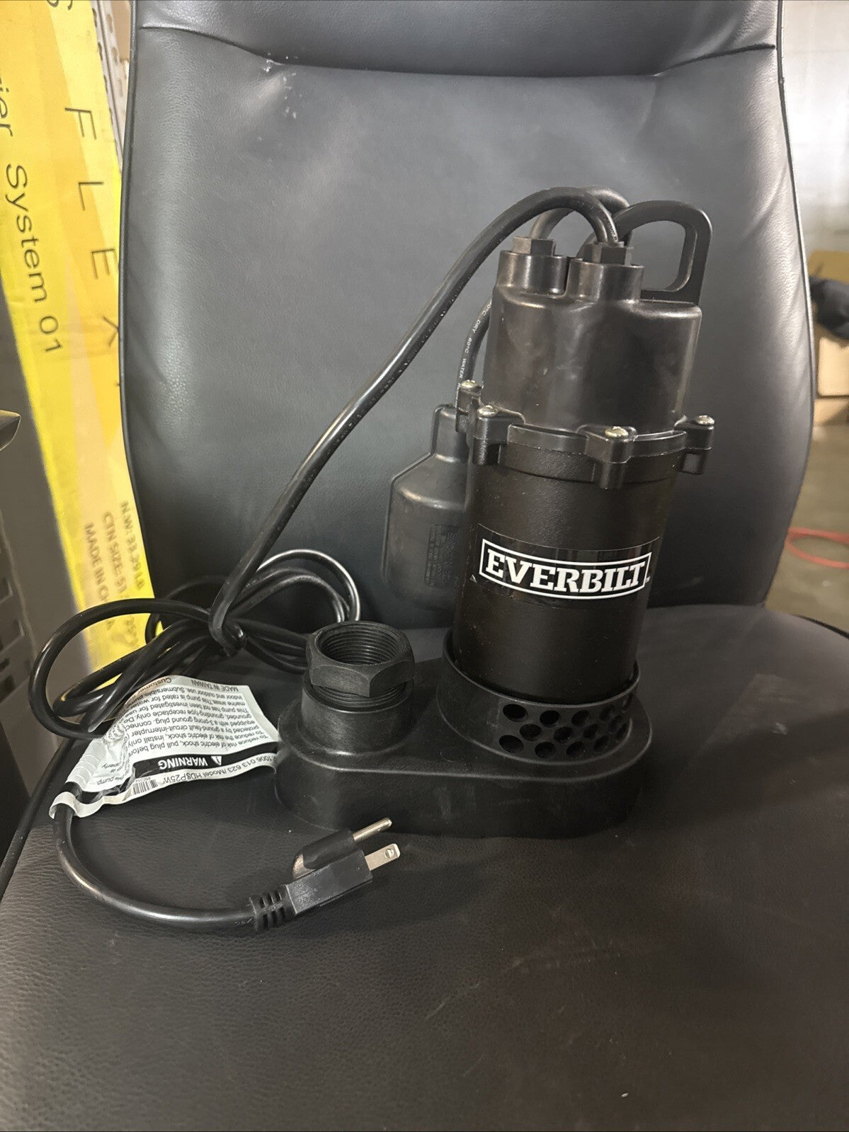 Everbilt 1/4 HP Aluminum Sump Pump w/ Tether Float Switch HDSP25W NEW OPEN BOX.
