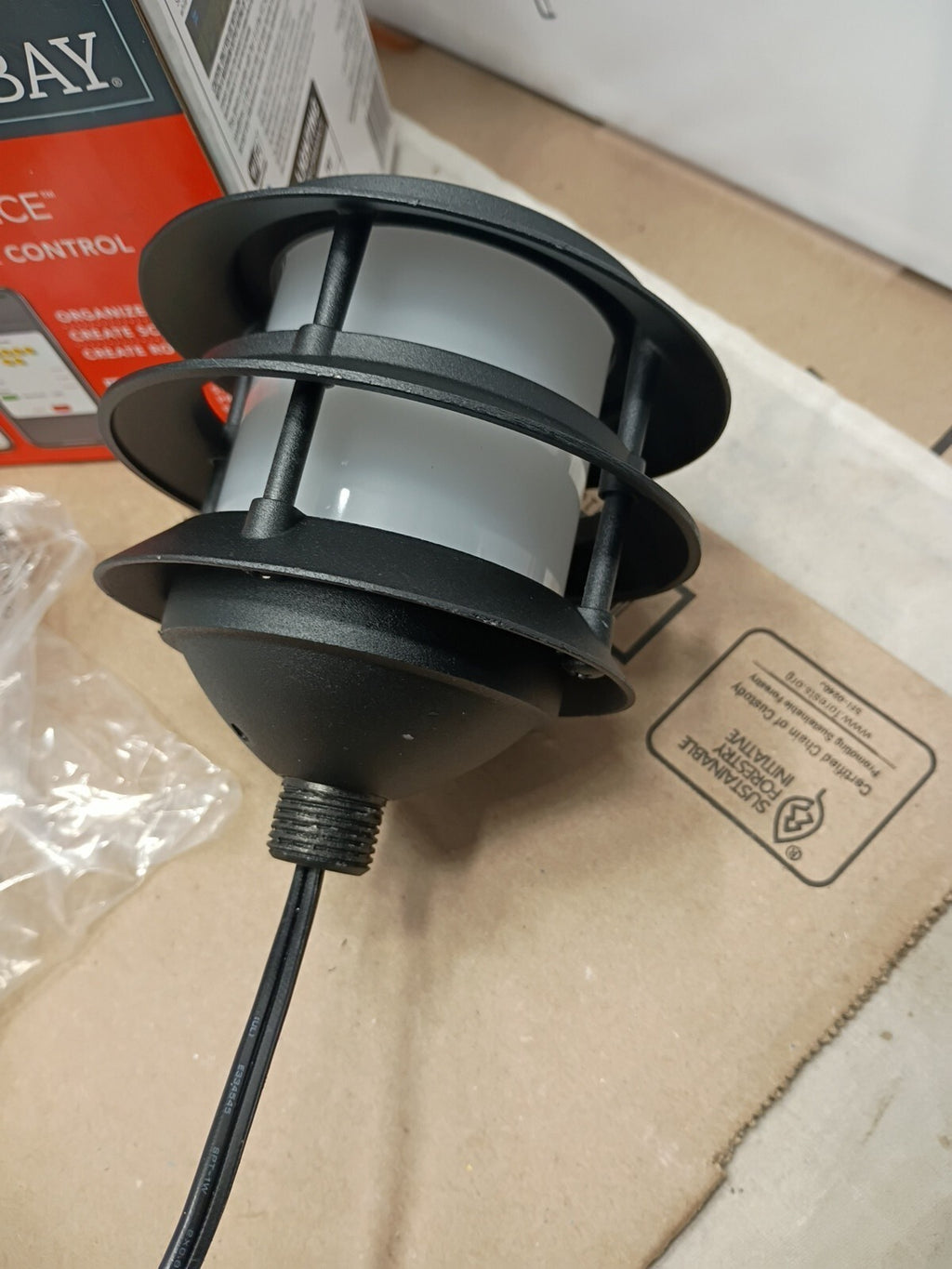 Hampton Bay 3-Tier Outdoor Landscape Path Light Powered by Hubspace