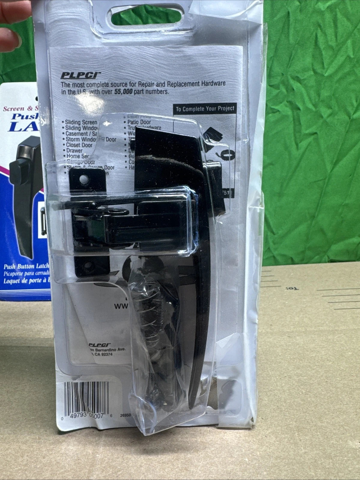 2Pk Prime-Line K 5007 Screen and Storm Door Push Button Latch Set 5/8 in. Black