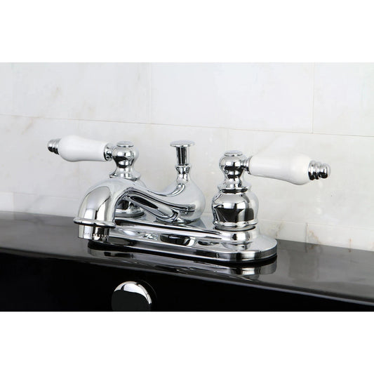 Kingston KB607B Restoration Polish Nickel Centerset Bathroom Faucet-Pop-Up (OB )