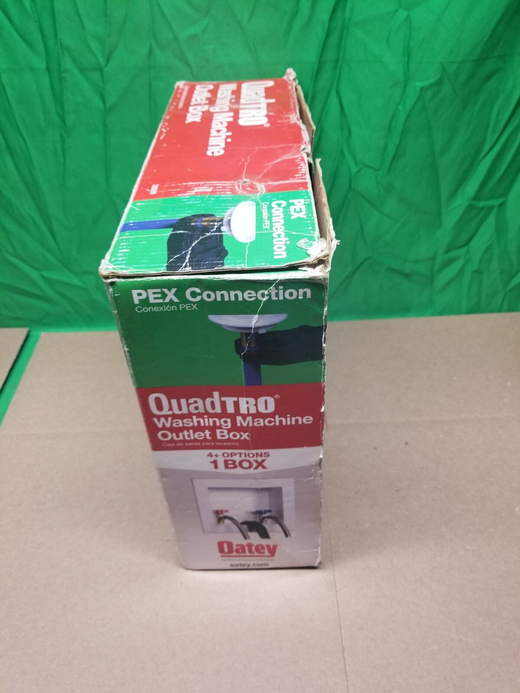 Oatey Quadtro Washing Machine Outlet Box 1/4" Turn x 2" Hub 38528 OPEN BOX