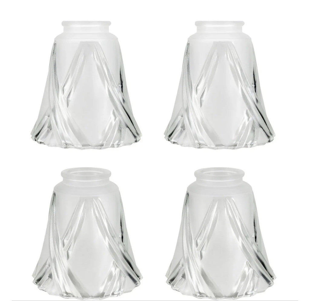 4pack Aspen creative #23124-4 Transitional Frosted&Clear Ceiling Fan Replacement