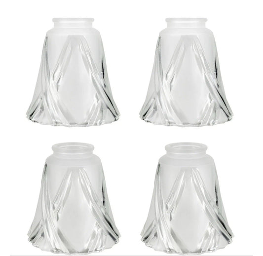 4pack Aspen creative #23124-4 Transitional Frosted&Clear Ceiling Fan Replacement