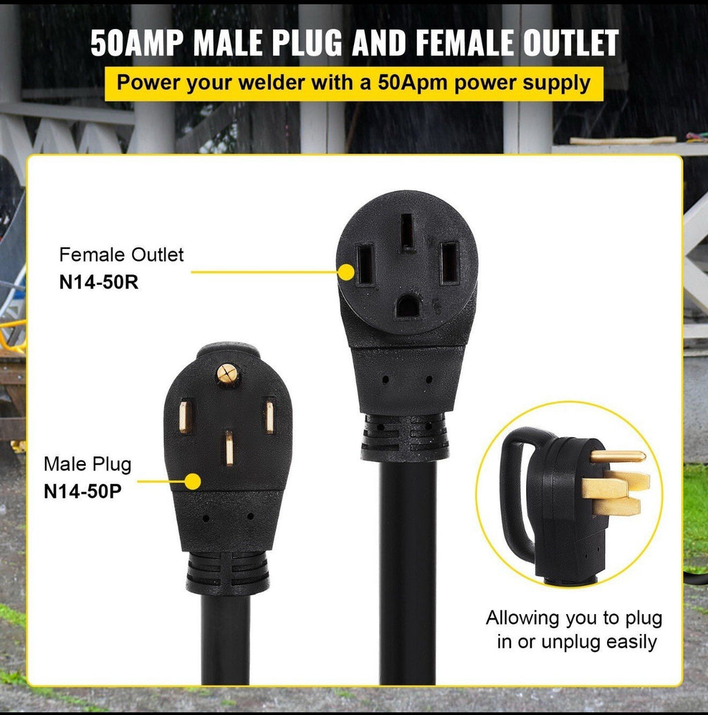 VEVOR 25 FT 50Amp RV Extension Cord NEMA N14-50P to N14-50R, 125 / 250V Heavy D.