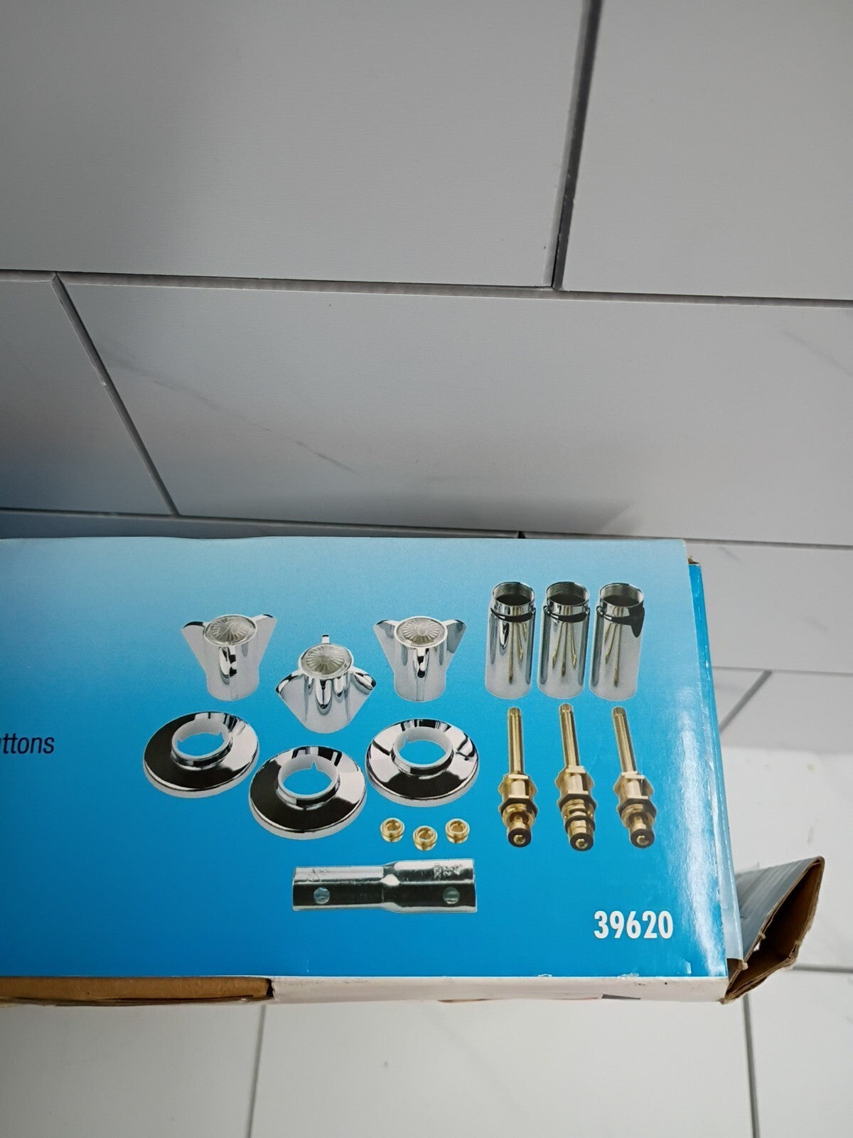 1pk Danco 39620 Tub/Shower 3-Handle Remodeling Trim Kit in Chrome for Sayco