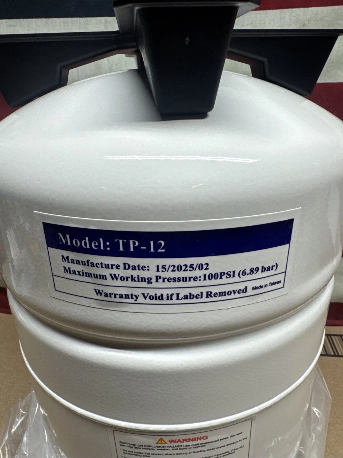 NOB Reverse Osmosis Water Storage Tank TP-12 1/4" NPT Connection 7205326