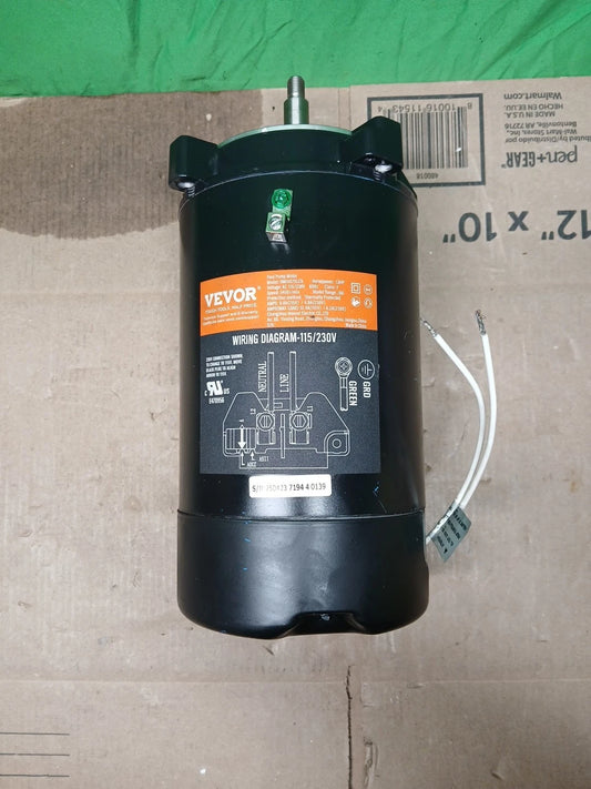 VEVOR 0.75HP Pool Pump Motor, 3450 RPM High Speed, 115V (8 Amps) / 230V (4...