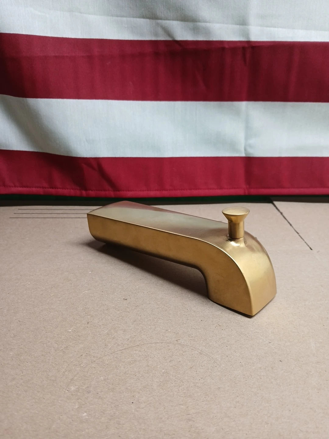 KOHLER Pitch Wall-mount diverter bath spout in Vibrant Brushed Moderne Brass