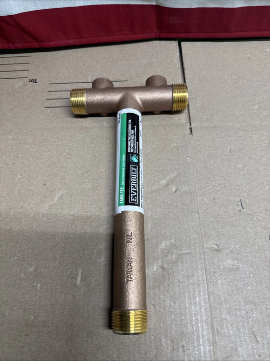 Everbilt 10 in. Brass Tank Tee 1 in Diameter