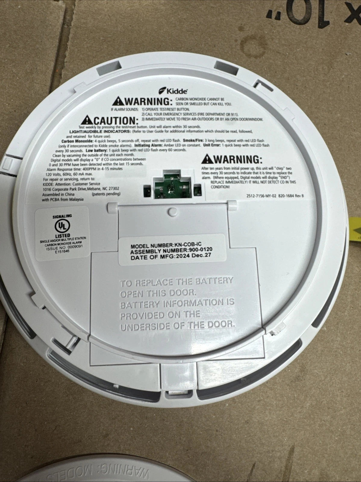 2PK KiddeFireX Hardwired Carbon Monoxide Detector w/ LED Light, Interconnectable